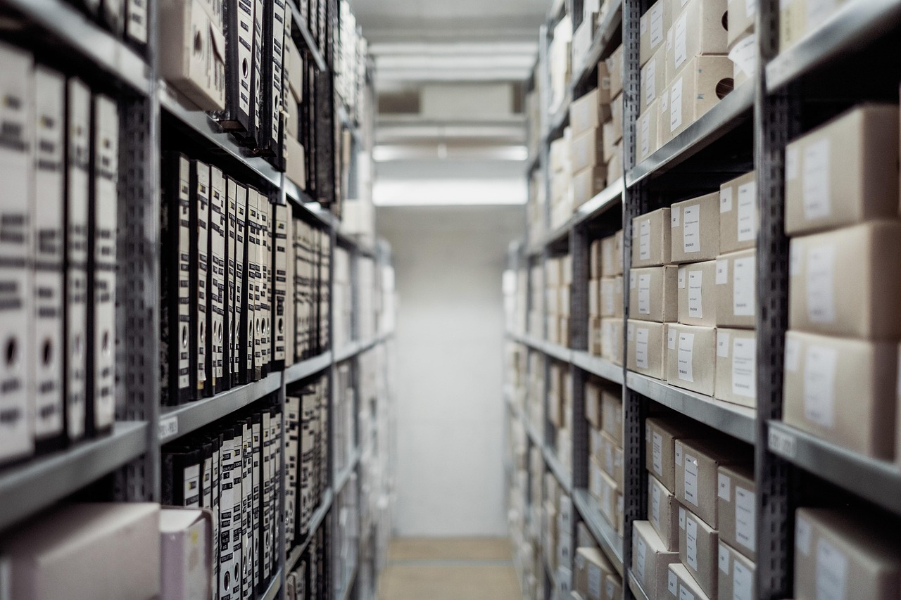 Archive Storage Racks product in warehouse setting